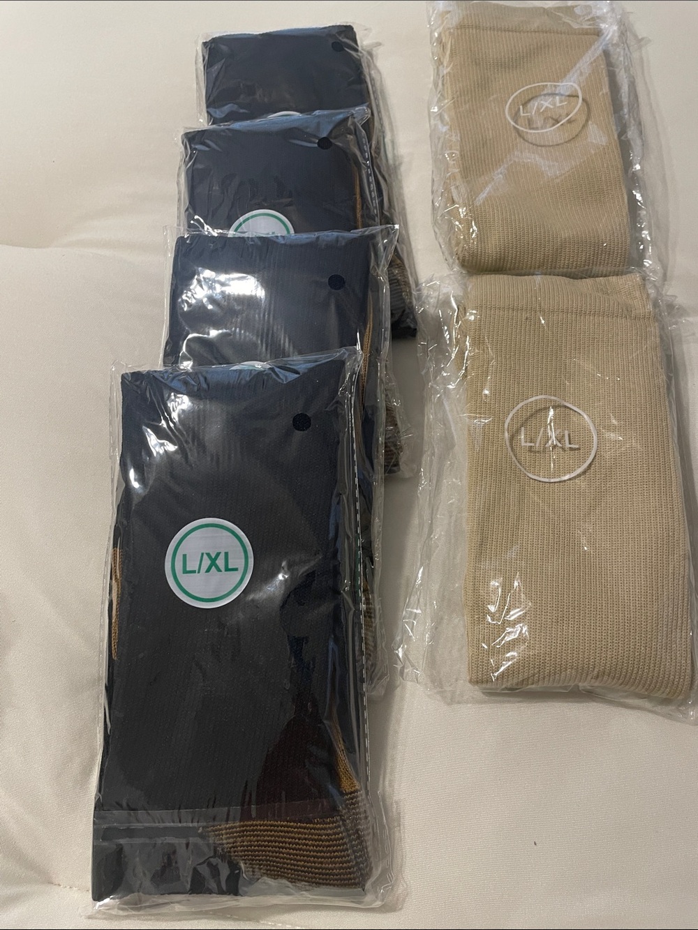 Amazon Women's Ribbed Socks Pack - Black & Beige